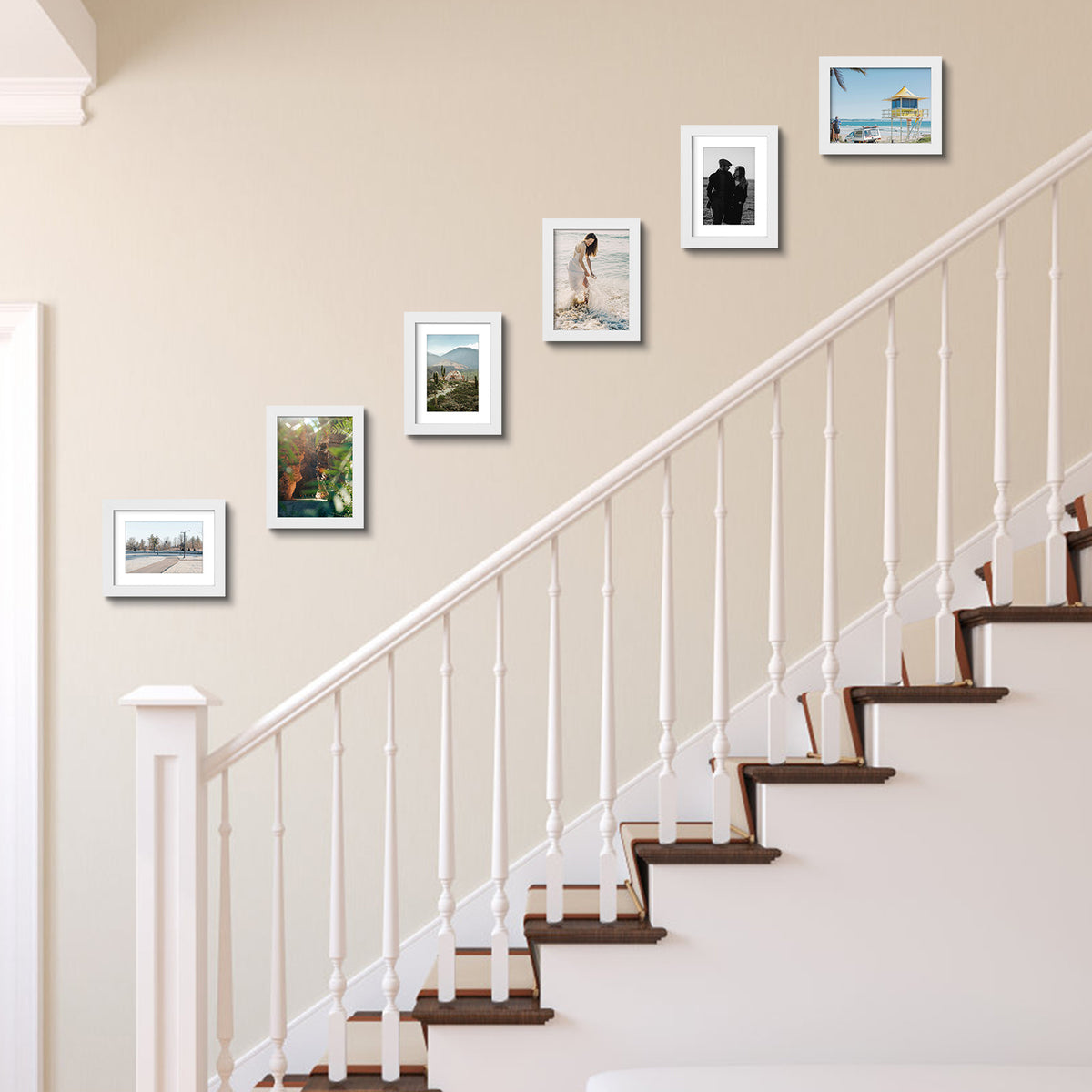 3 Pack 6x8/8x10/9x12/11x14/16x20 Picture Frames Set with Mat or without Mat, Engineered Wood Photo Frames with Plexiglass, for Wall or Tabletop Display - Gallery Wall Frames, Office Home Decor,Poster Frames
