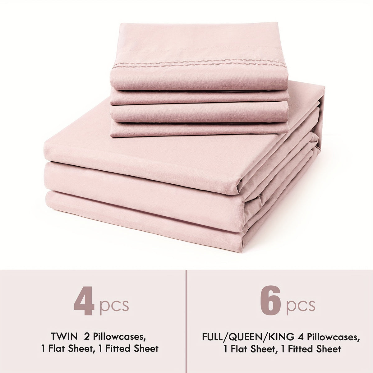 Ultra Soft Machine Washable Luxury Bed Sheet Set - ClevaHome 3/4/6pcs Cooling Queen Sheet Set Deep Pocket - Shrinkage & Fade Resistant Embroidered For Daily Use, Dorms, Guest Rooms, Graduation [Black Friday Cyber Monday Christmas Gift]