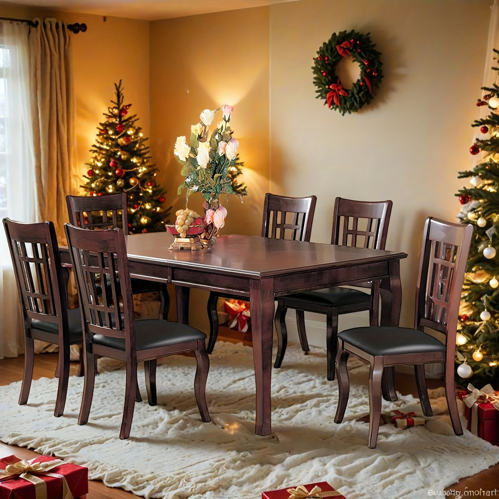4/6pcs 100% Waterproof PU Fabric Dining Chair Slipcovers, Removable Upholstered Chair Cushion Cover for Dining Room, Hotel, Kitchen, And Home Decor, Fits A Variety Of Seat Styles, Halloween Home Decorations, Black Seat Cushion