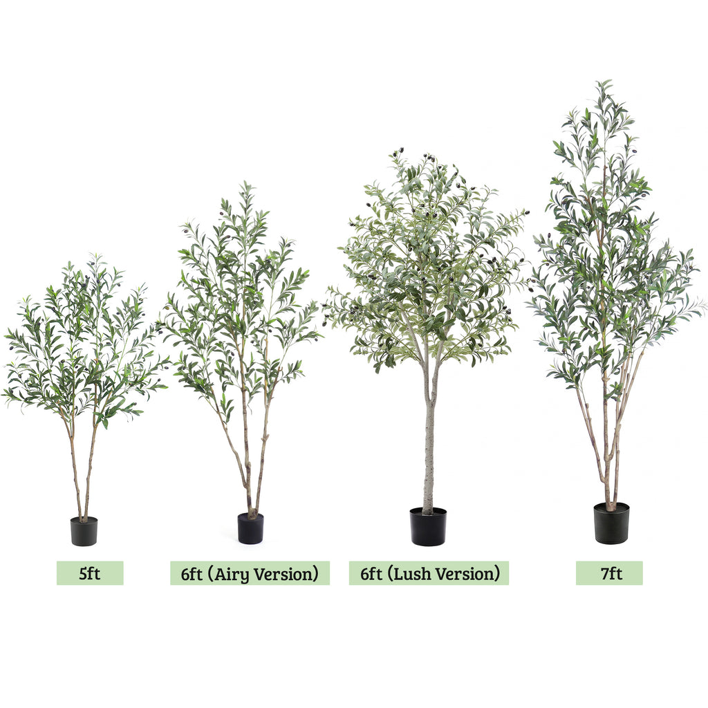 6ft Artificial Olive Tree Thicken Trunk Indoor Tall Faux Plants Fake Tree for Home Living Room Kitchen Decor House Spring Summer Decoration
