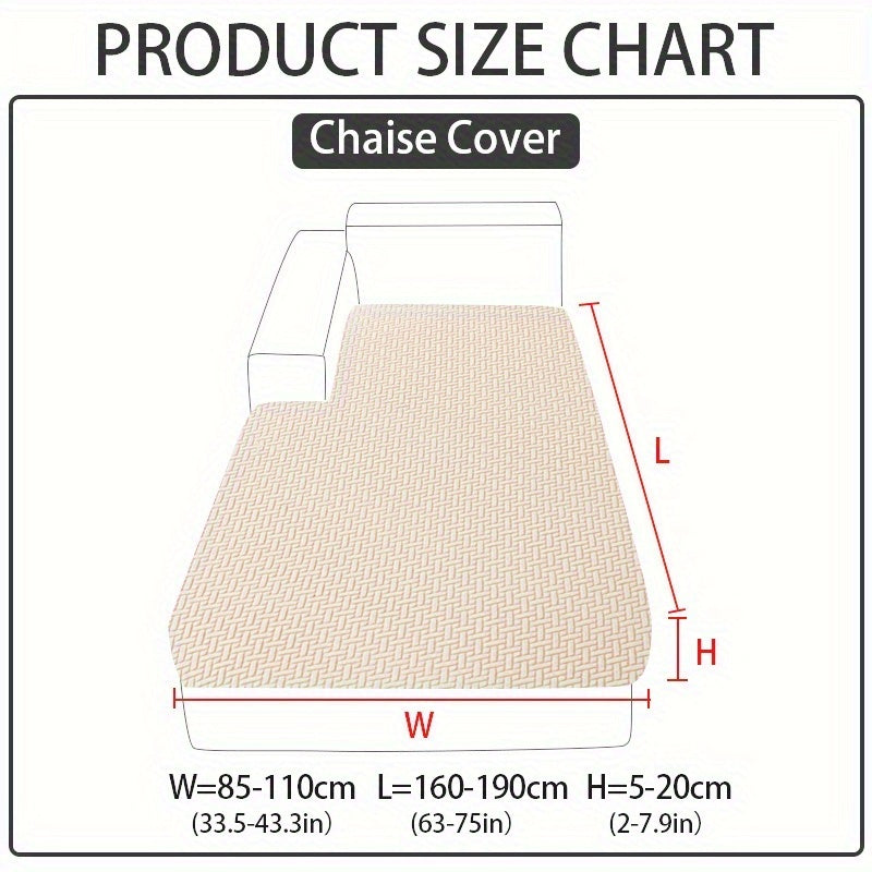 1pc of Wear-Resistant And Non-Slip Sofa Cover, Elastic Stretch L-Shaped Furniture Protector, Suitable for 3/2/1/4 Seat And Sectional Sofas, Made of Polyester Jacquard Fabric, Machine Washable, Ideal for Living Room, Bedroom