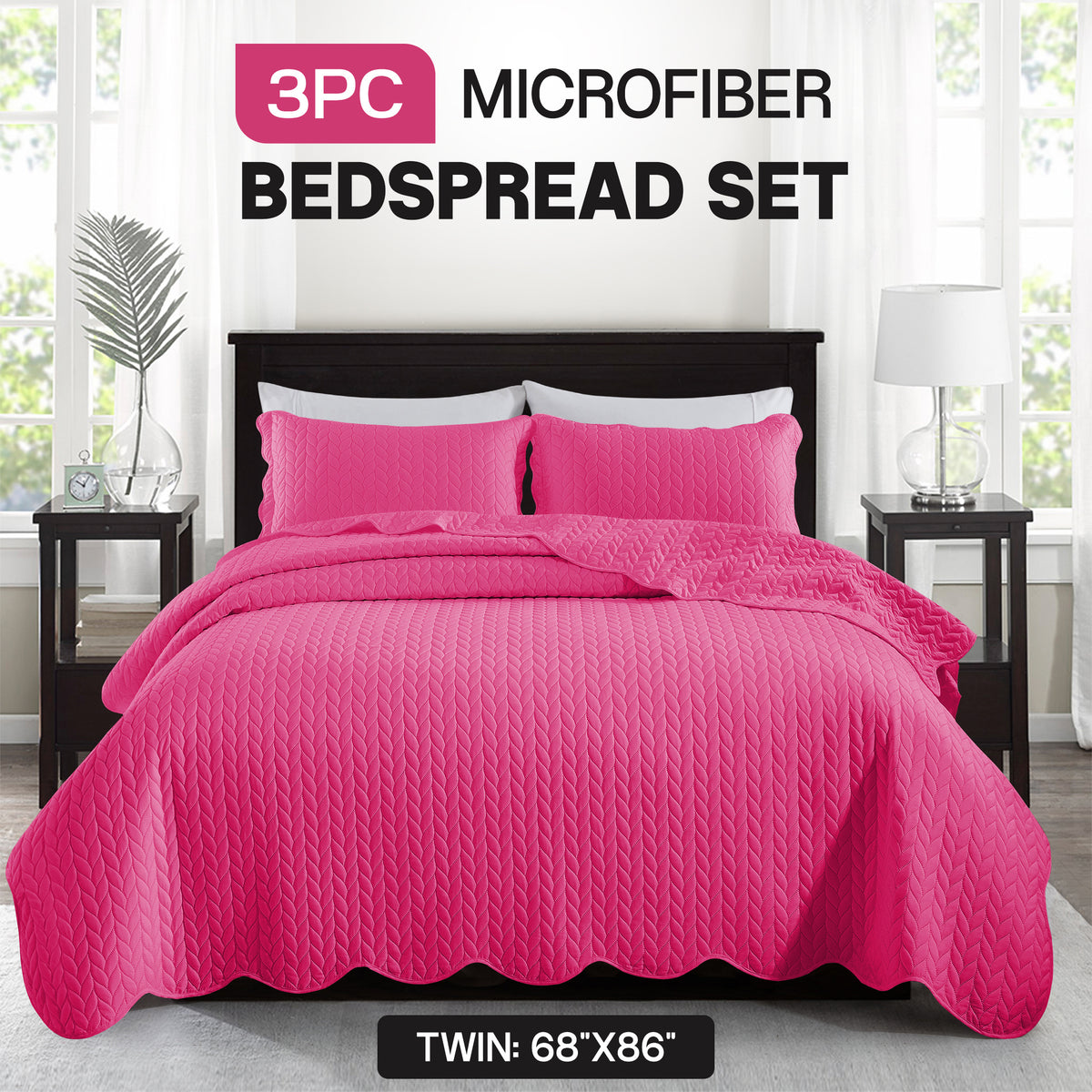3pcs Bedspread Set Bedspreads with free Pillow Shams - Leaf Pattern Soft & Breathable Bedspread Lightweight Microfiber Bedspread - Modern Style Floral Pattern Coverlet For All Seasons - Christmas Gifts For Family And Friends (1 Bedspread, 1 Or 2 Pillow Sh