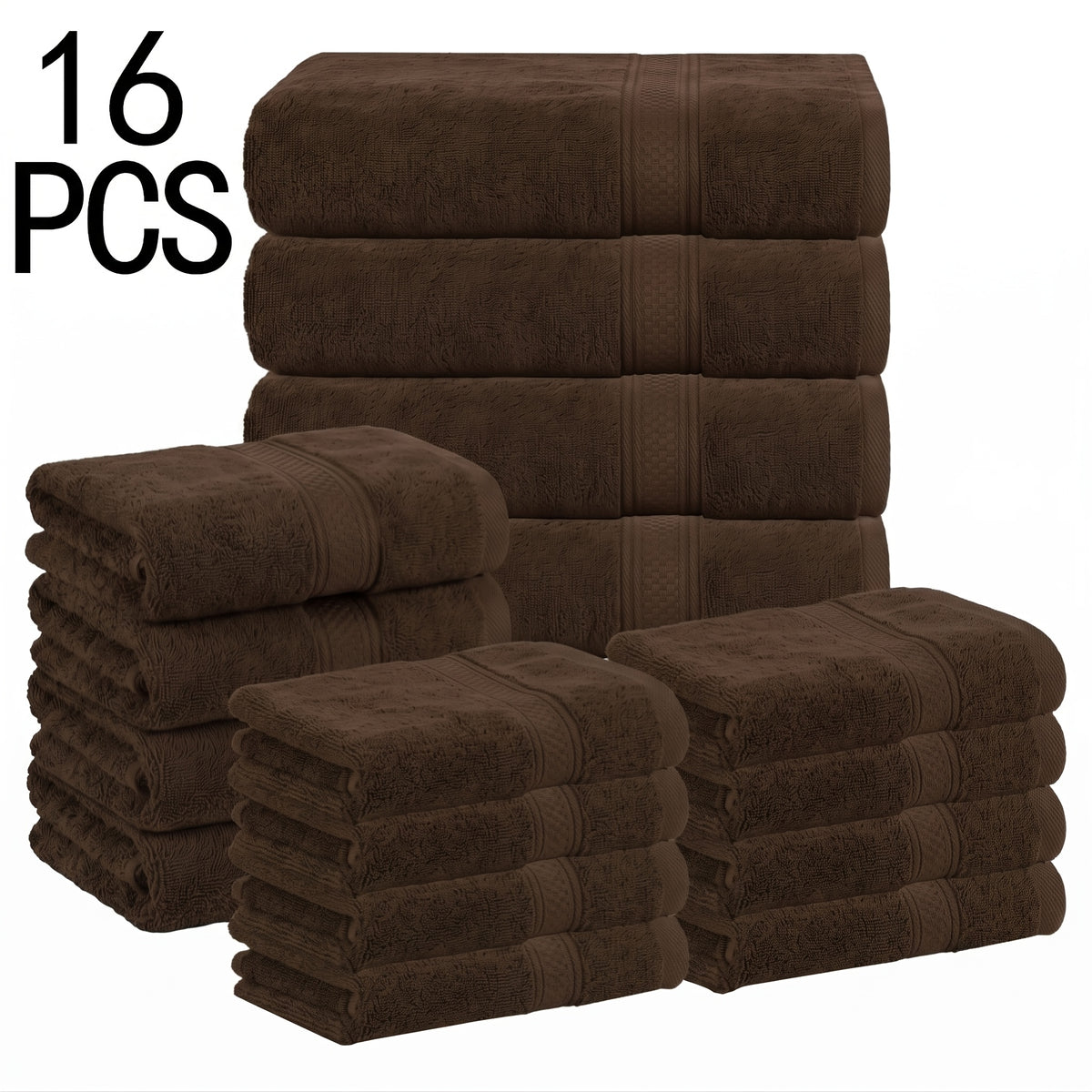 16pcs/8pcs 2 Bath Towels, 2 Hand Towels, 4 Washcloth, Towel Set Luxurious, Soft, Skin Friendly, Good Water Absorption, Quick Drying, Thick Towel, Suitable for Families, Hotels, Travel, Valentine'S Day Gift for Couples, Wash Cloths