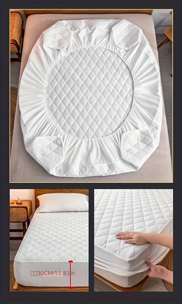 Fitted Sheet Mattress Protector- 100% Polyester, Full Coverage Bedding Cover with Secure Fit, Machine Washable, for Bedroom, Guest Room, with Deep Pocket, Fitted Bed Sheet