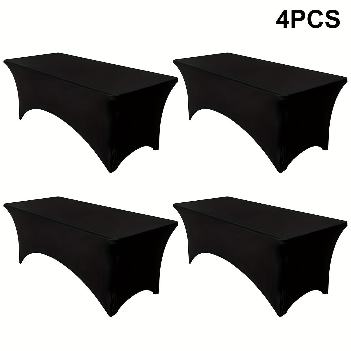 2/4/8/12 Pack Table Cloths 6FT Tablecloths Spandex Fitted Suitable For Rectangular Tables, Wrinkle Resistant Elastic Tablecloth, Ultimate Desktop Protective Cover, Suit For Parties, Trade Exhibitions, Mothers Day, Weddings Decor Kitchen