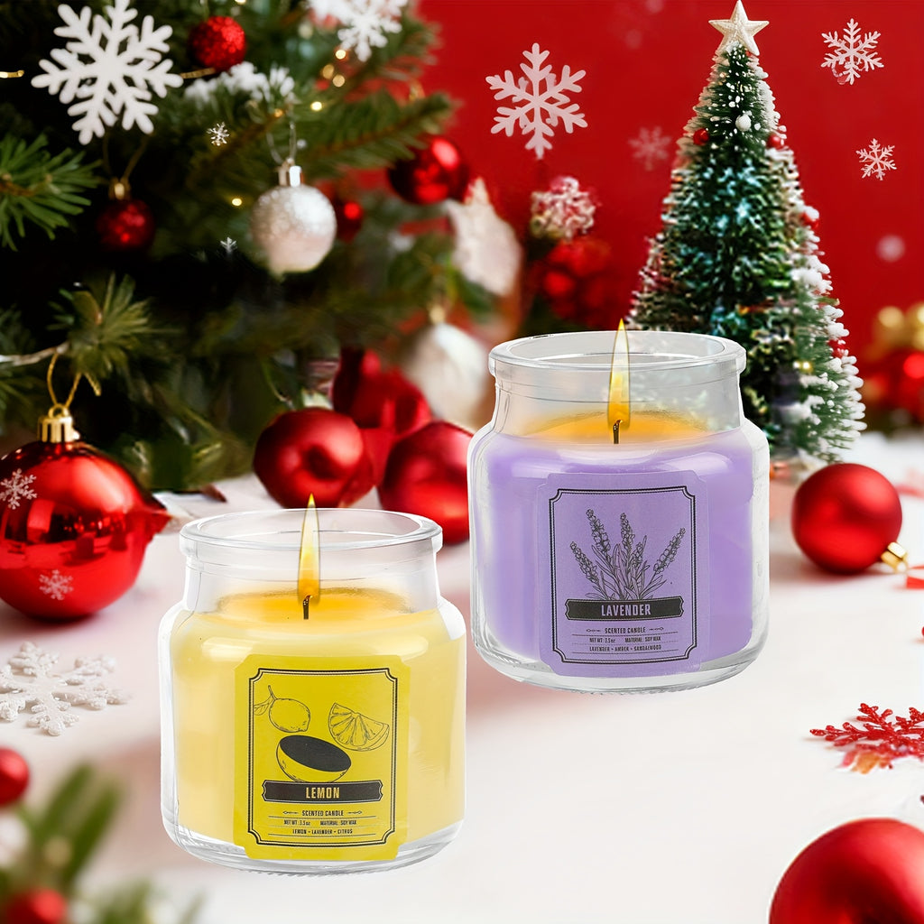 6pcs Candles Set Scented Candles for Home, Gifts for Family People And Friends, Soy Candle Of 3.5oz, 120 Hour Lasting, 6 Scents Fragrance Of Jasmine Eucalyptus Lavender Vanilla Rose Lemon, for Thanksgiving Christmas Decor, Fall Candle
