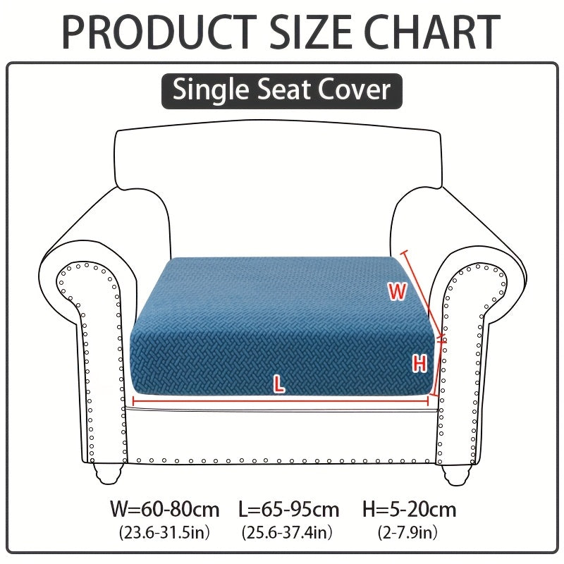 1pc of Wear-Resistant And Non-Slip Sofa Cover, Elastic Stretch L-Shaped Furniture Protector, Suitable for 3/2/1/4 Seat And Sectional Sofas, Made of Polyester Jacquard Fabric, Machine Washable, Ideal for Living Room, Bedroom
