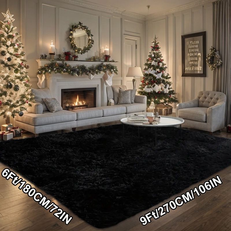 Fluffy 6x9 Area Rugs for Living Room, Large Living Room Carpet, Big Shaggy Rugs for Bedroom, Thick Fuzzy Dorm Rug, Soft Indoor Floor Rug for Room Decor Aesthetic, Christmas decoration home gifts