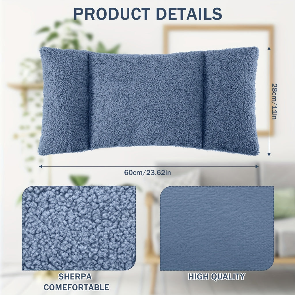 Lumbar Support Pillow for Office Chair & Sofa, 3-Stage Adjustable Waist Backrest Cushion with Soft Polyester Fiber, Knotted Detail, Hand-Washable, 5 Colors
