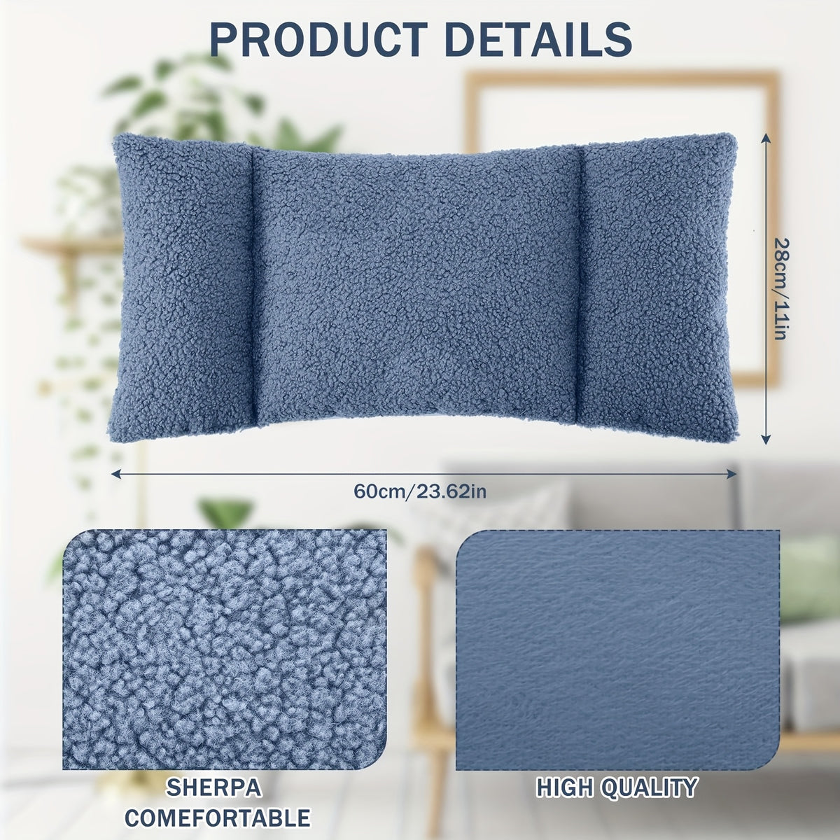 3-Stage Adjustable Waist Support Pillow for Office Chairs And Sofas, Soft Polyester Fiber Backrest Pad with Knots, Hand Washable Gray Home Office Comfort
