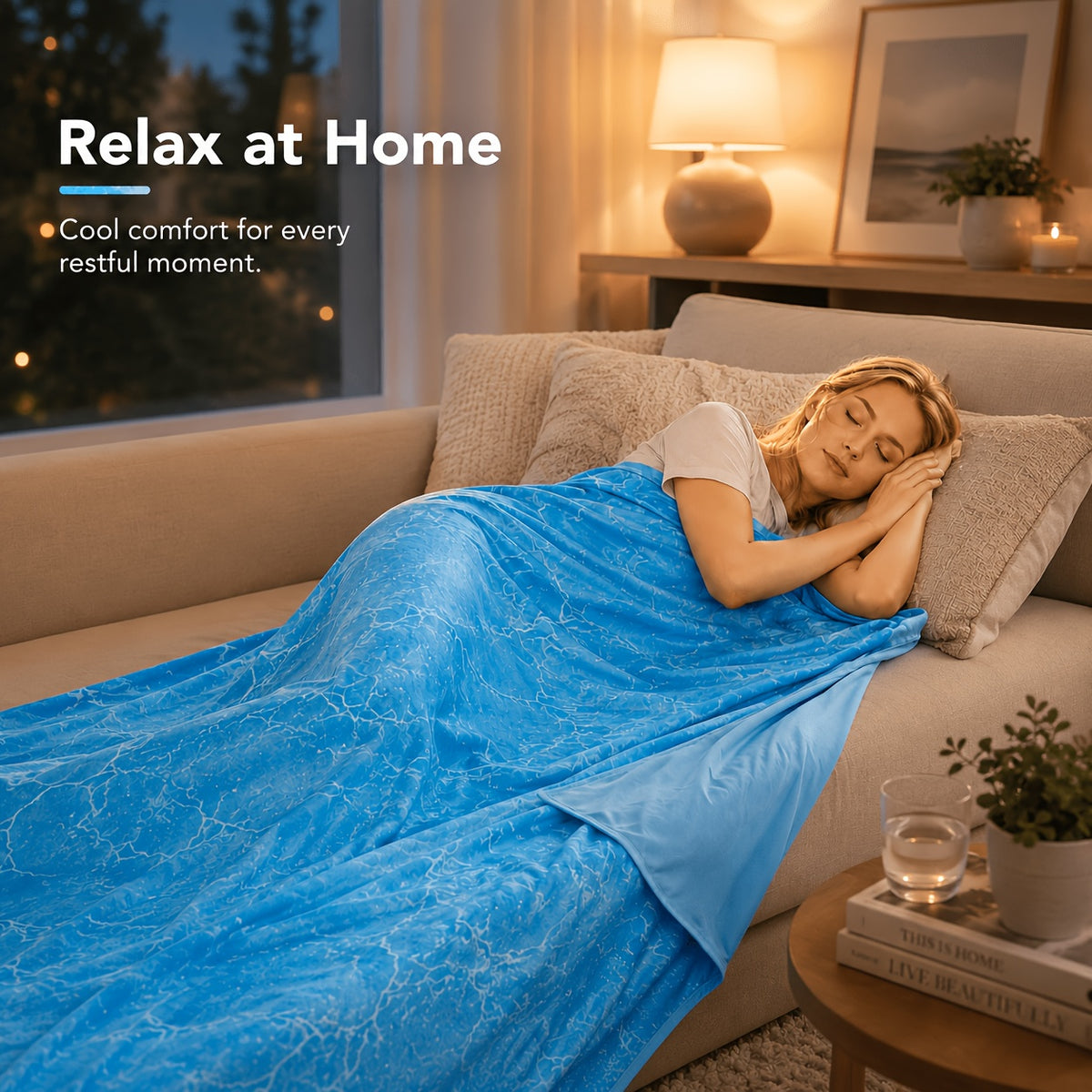 Cooling Blanket for Hot Sleepers, Lightweight Breathable Summer Blanket, Soft Cool-Touch Fabric, Machine Washable Bed & Sofa Blanket for Bedroom, Guest Room, Home Office, Travel And Everyday Indoor Use