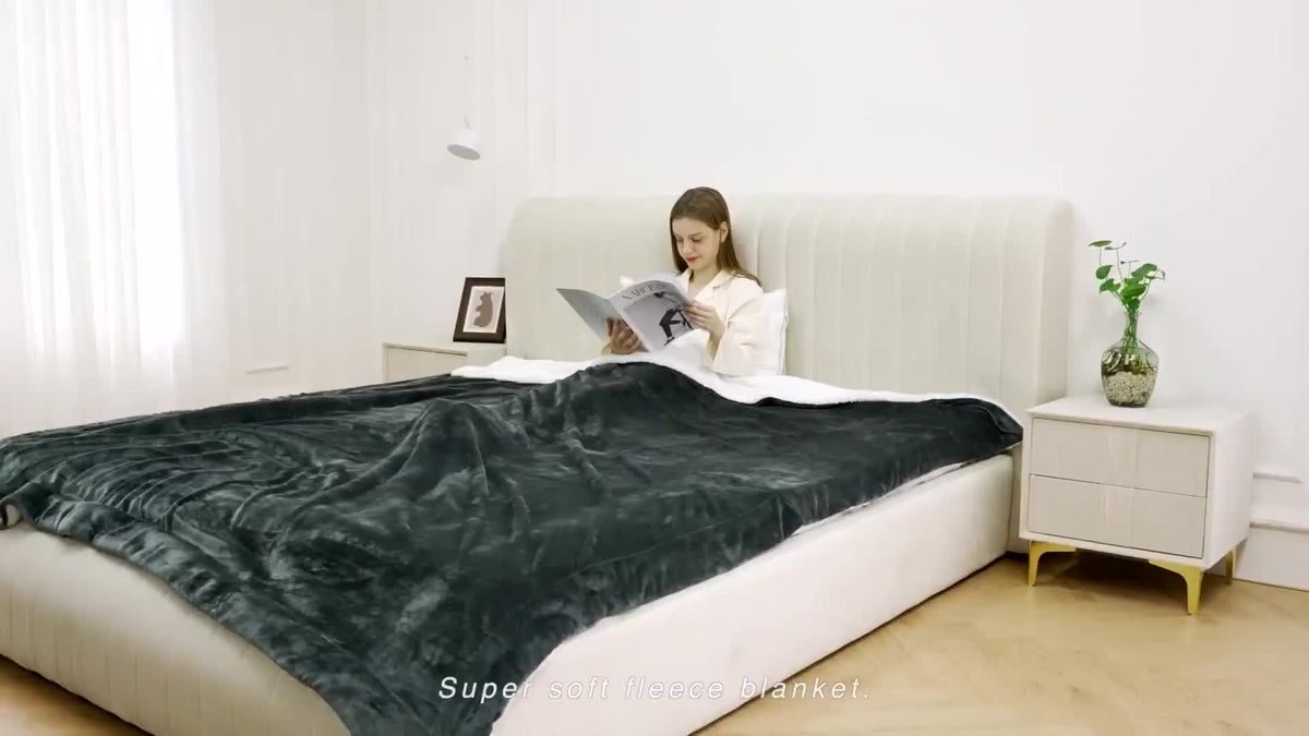 480GSM Heavy Sherpa Fleece Blanket – Double-Sided Warm Throw for Couch, Bed, Office and Travel, Reversible All Season Comfort, Room & Sofa Decoration, Holiday Gift, Sofa Blankets