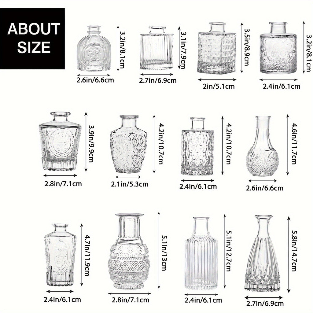 TOMNK Glass Bud Vases In Bulk, Flower Vases For Flowers In Bulk For Rustic Wedding Home Table Decorations, Can Be Used As A Gift For Weddings, Anniversaries, Birthdays, Weddings, Or Housewarming Banquets, For Halloween And Christmas