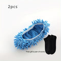 Mop Slipper Shoe Covers, Reusable Washable Chenille Floor Dusting Covers in Blue or Purple with Multiple Pack Sizes for Everyday Home Cleaning
