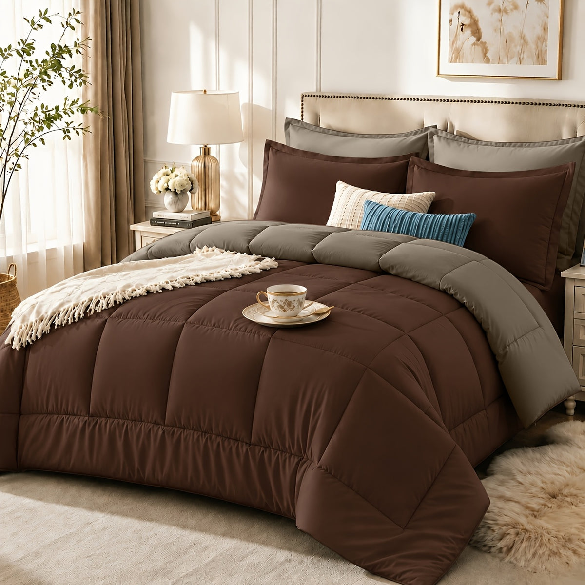 2/3pcs Summer Comforter-Double-Sided Tech Fabric, Large & Extra-Large Bed Bedding Sets, Lightweight Comforter-Soft Breathable For Hot Sleepers&Night Sweats-Elegant Bedroom For Couples & Solo Users, 1Comforter, 1/2Pillowcase, Random Color