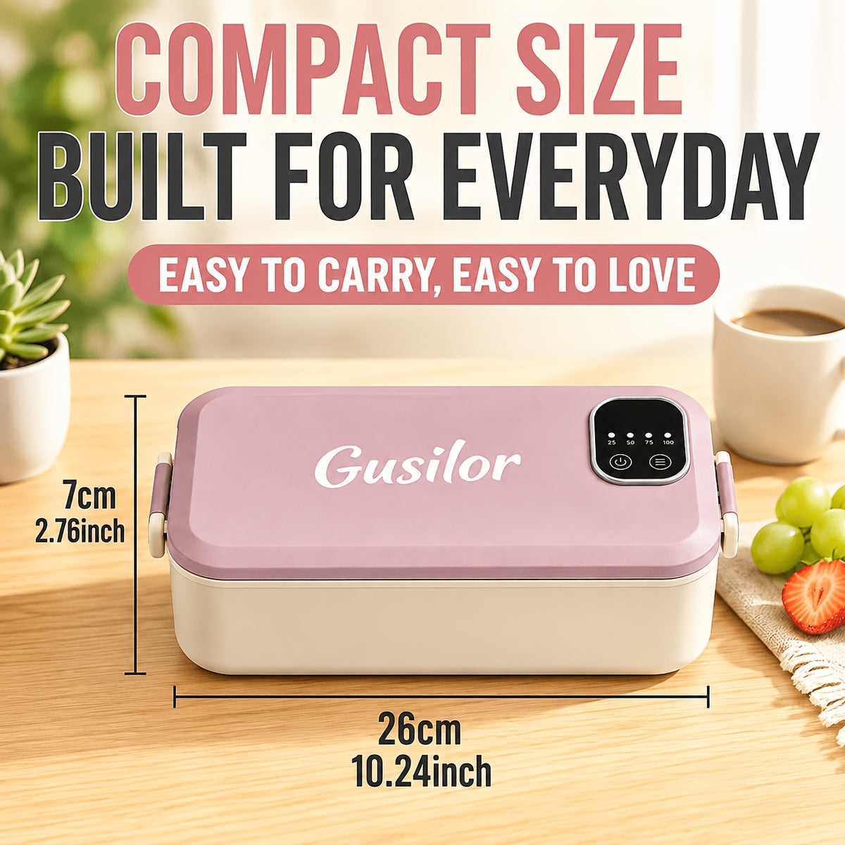 Rechargeable Lunch Box Portable Timer-Controlled (Upgraded Version), Lunch Box for Women Men, Bento Box Adult, Insulated Lunch Bag, Snack Lunch Containers with Lids, Meal Prep Containers, Heated Lunch Box