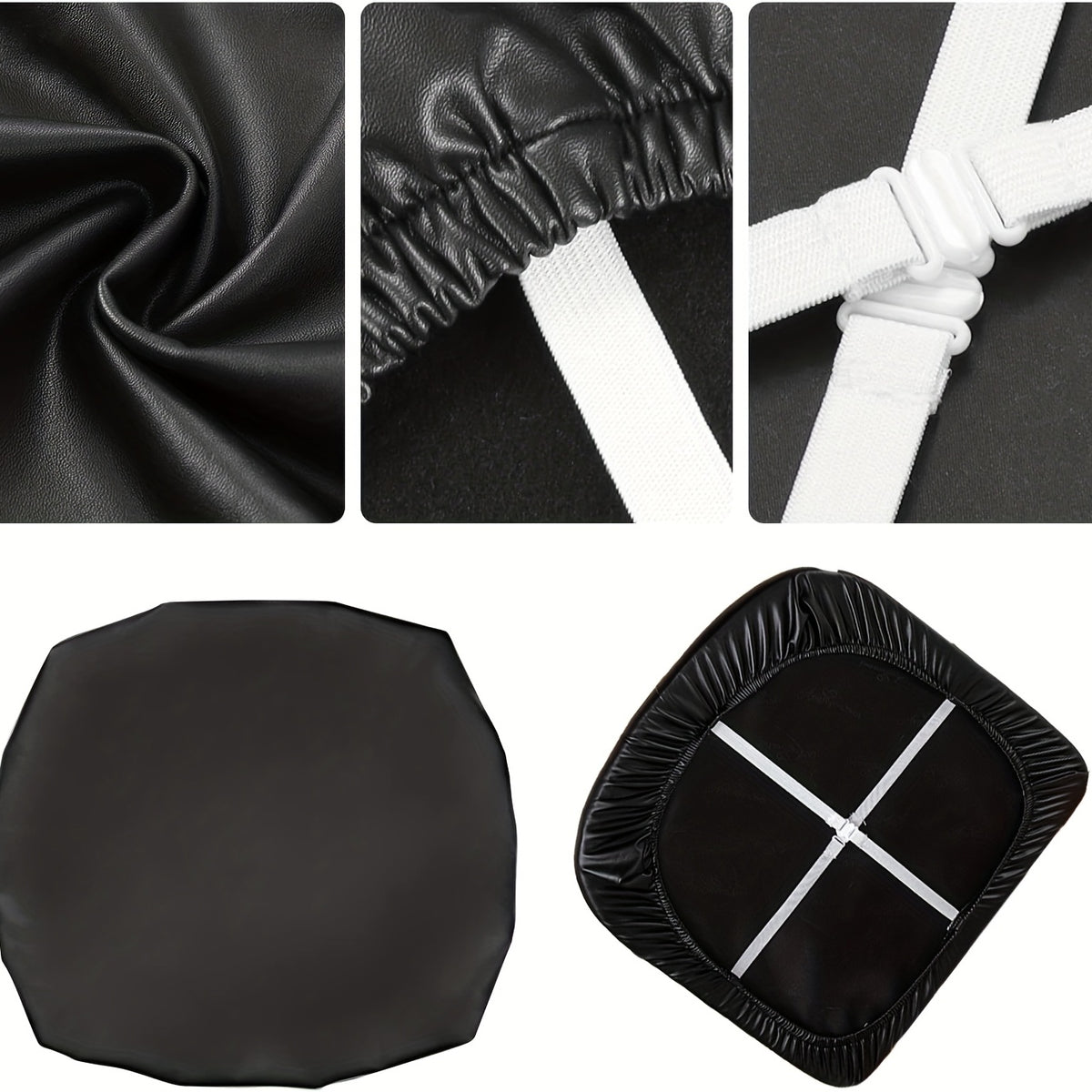 4/6pcs 100% Waterproof PU Dining Chair Slipcovers - Removable Upholstered Chair Cushion Cover For Dining Room, Kitchen, Hotel, And Home Decor