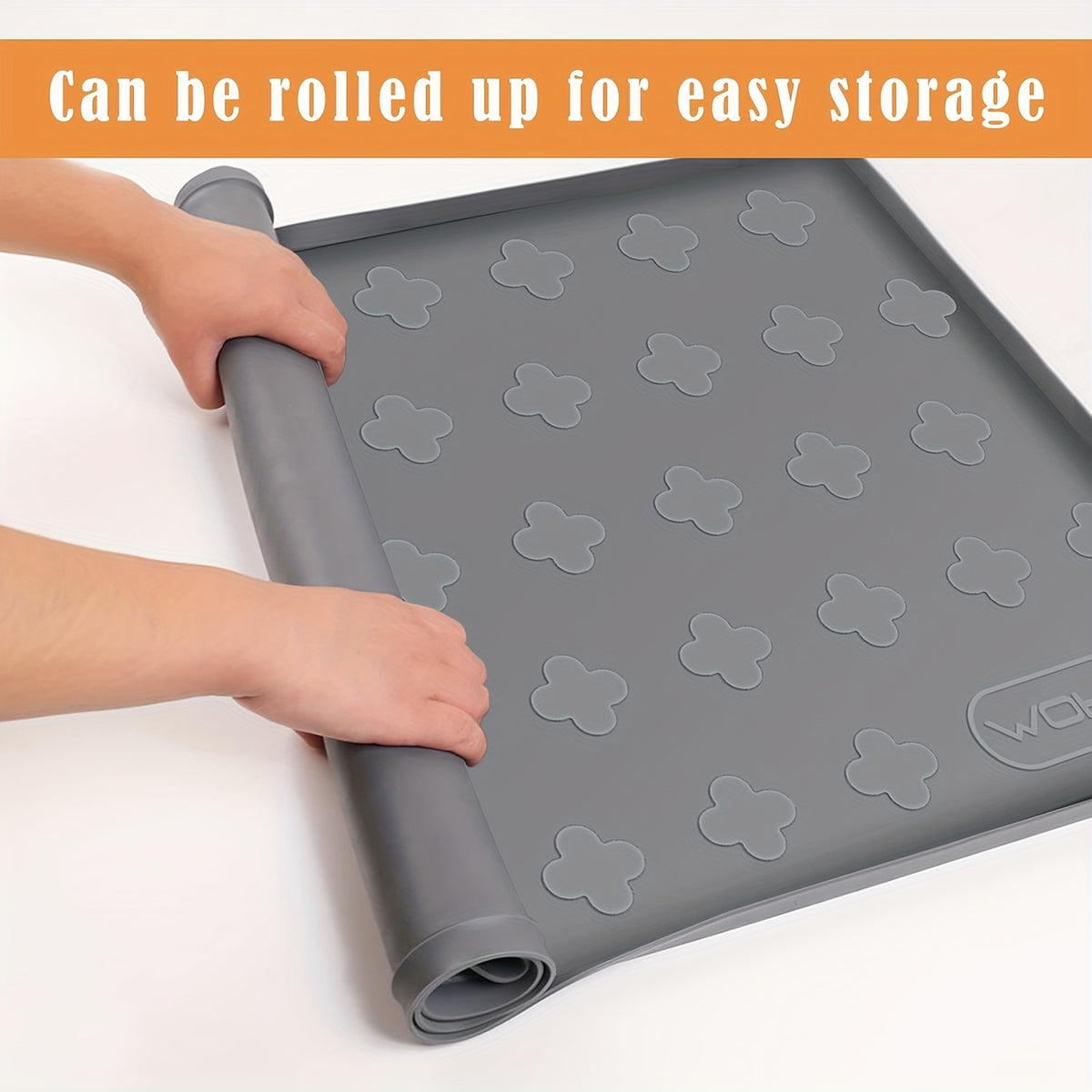 Waterproof Under Sink Mat 34" X 22", Kitchen Cabinet Liner And Drawer Shelf Liners, Protectors for Kitchen Organizers And Storage, Silicone Mat Boot Tray