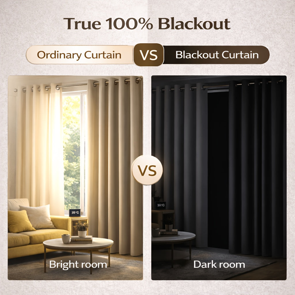 4pcs Pack Living Room Bedroom Blackout Curtains Living Room Bedroom Blackout Curtains Heat Insulation Noise Reduction Privacy Protection Privacy Screen Partition Curtains Suitable for Living Rooms Bedrooms Balconies And Courtyards
