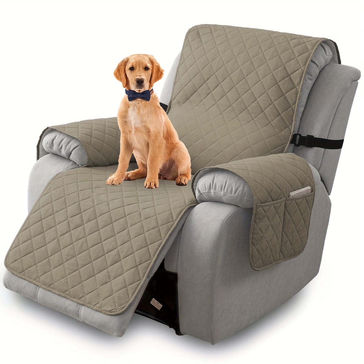1pc 100% Non-Slip Recliner Chair Cover Sofa Slipcover, Pet Cover for Large Recliner with Elastic Straps, Washable Chair Seat Cover Recliner Chair Furniture Protector, Perfect for Indoor And Outdoor, Halloween, Christmas, Home Decoration
