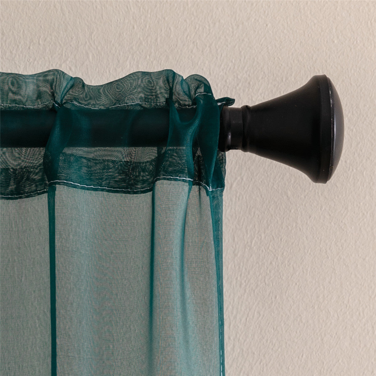 Rod Pocket Sheer Curtains, 2 Polyester Light-Filtering Window Panels in Multiple Colors and Sizes for Living Room Bedroom and Dining Room Decor