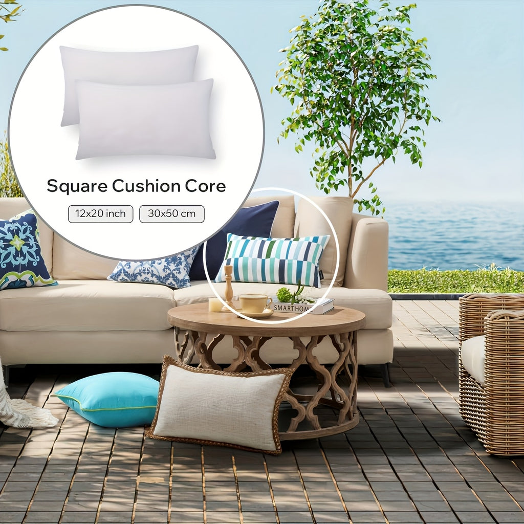 1/2/4 Pack Hypoallergenic New Fiber Cushion Filling Inserts, White Square Pillow Inserts For Sofa, Bed And Patio. Ideal For Bedroom, Office, Kitchen, Living Room Decor, Outdoor Camping And Spring & Summer Use. Perfect Mother'S Day Gift.
