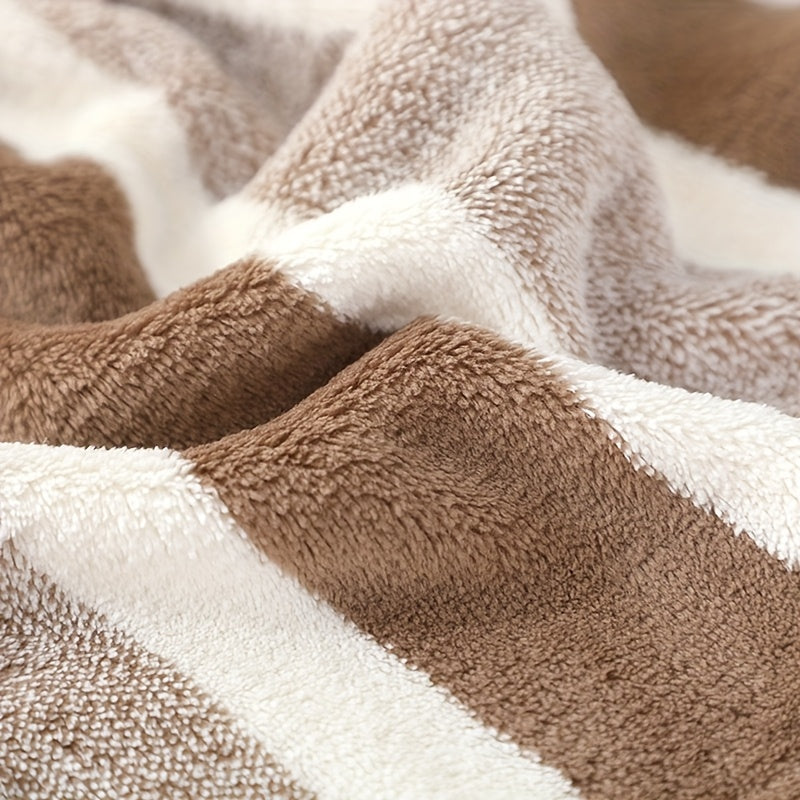 Microfiber Striped Bath Towels, 27 x 55 Inch Soft Absorbent Quick-Drying Towels in Single, 4-Pack and 5-Piece Options for Home, Beach, Spa and Gym