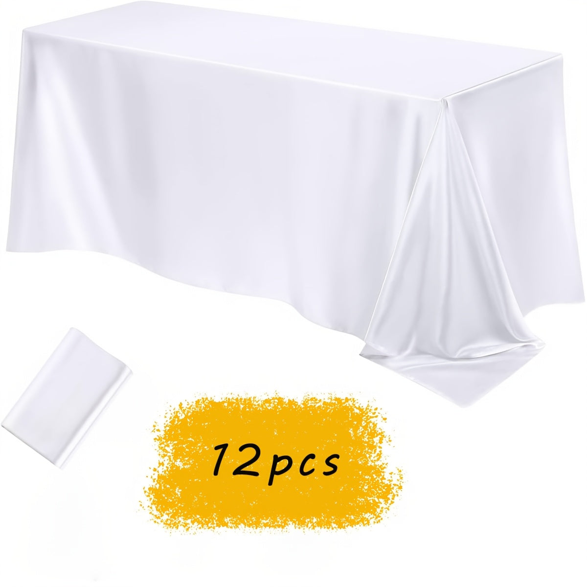 12pcs Satin Tablecloth, 57, Halloween, Christmas
