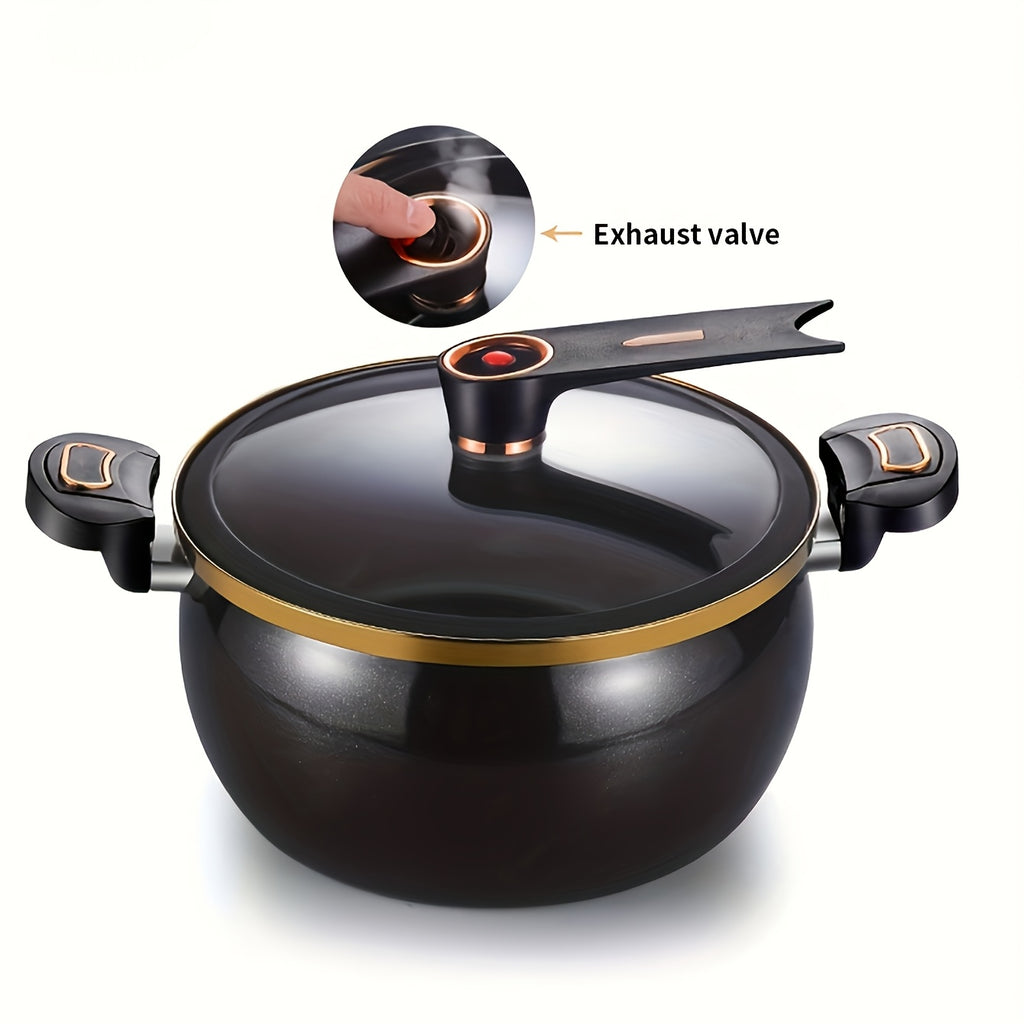 Large Capacity 8.45QT Non-Stick Stockpot with Twist Lock Handle - Heavy-Duty Ceramic Construction, Induction And for Gas Stove Compatible, for Home, Restaurant, Ollas Para La Cocina