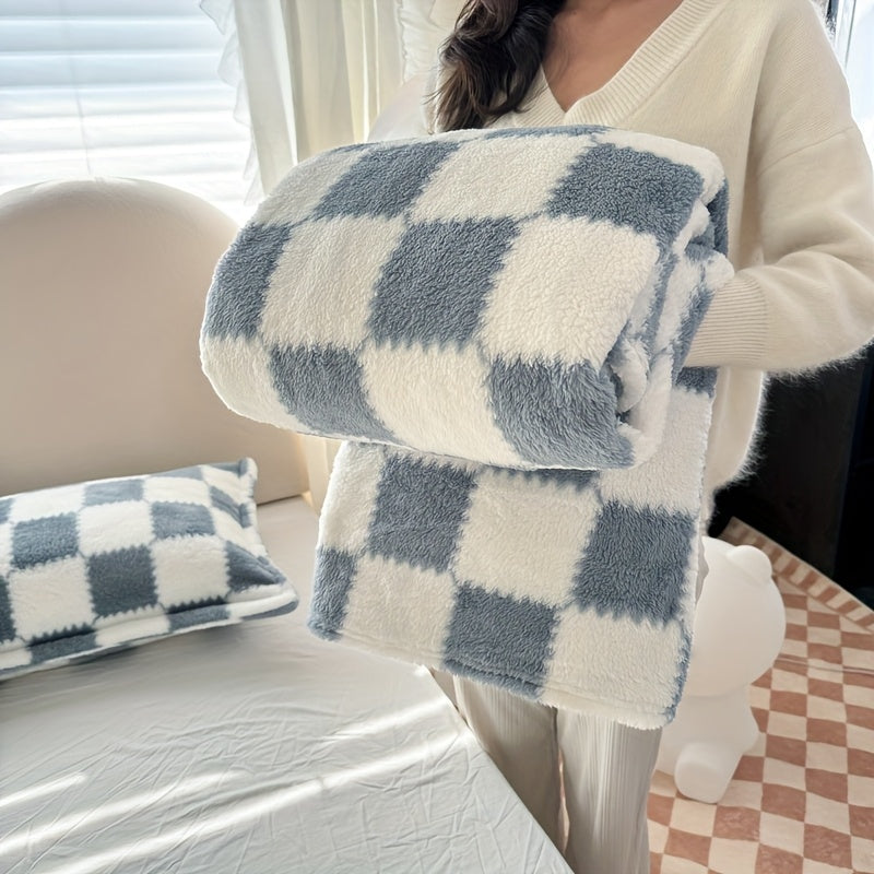 Double-sided Velvet Plaid Black And White Goods Pink And White, Super Soft And Comfortable Panda Velvet, Travel Blanket Suitable for Home Bedroom Sofa Blanket Can Be Machine Washed