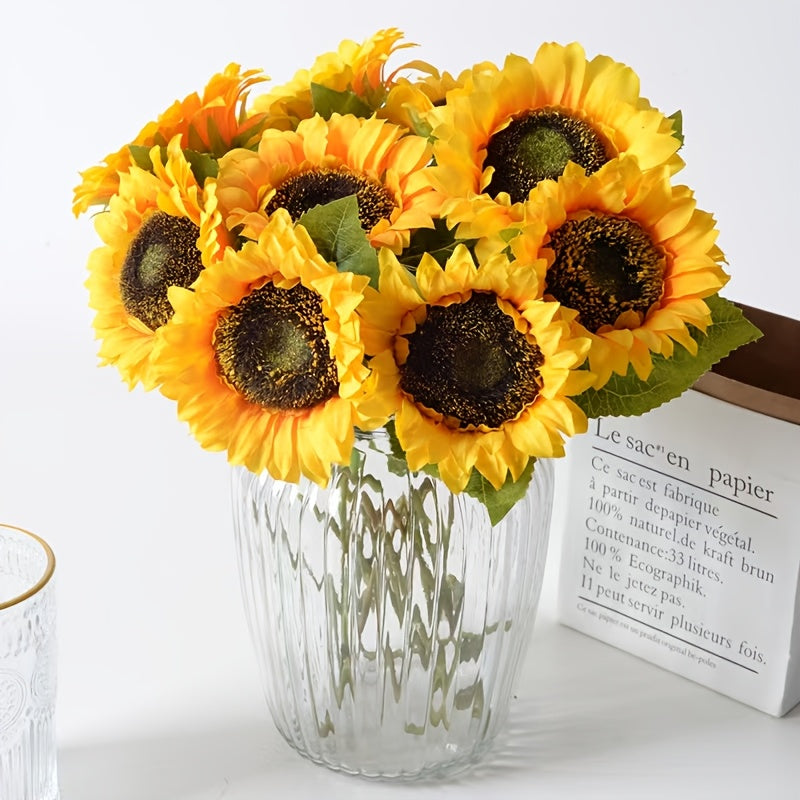 20/10Artificial Sunflowers. Suitable for Home Decor, Outdoor Decoration, Weddings, Churches, Schools, Photography Props, Restaurant Furnishings And Internet-famous Photo Backdrops. Also Ideal As Mother's Day Gifts And Party Centerpiece Decorations