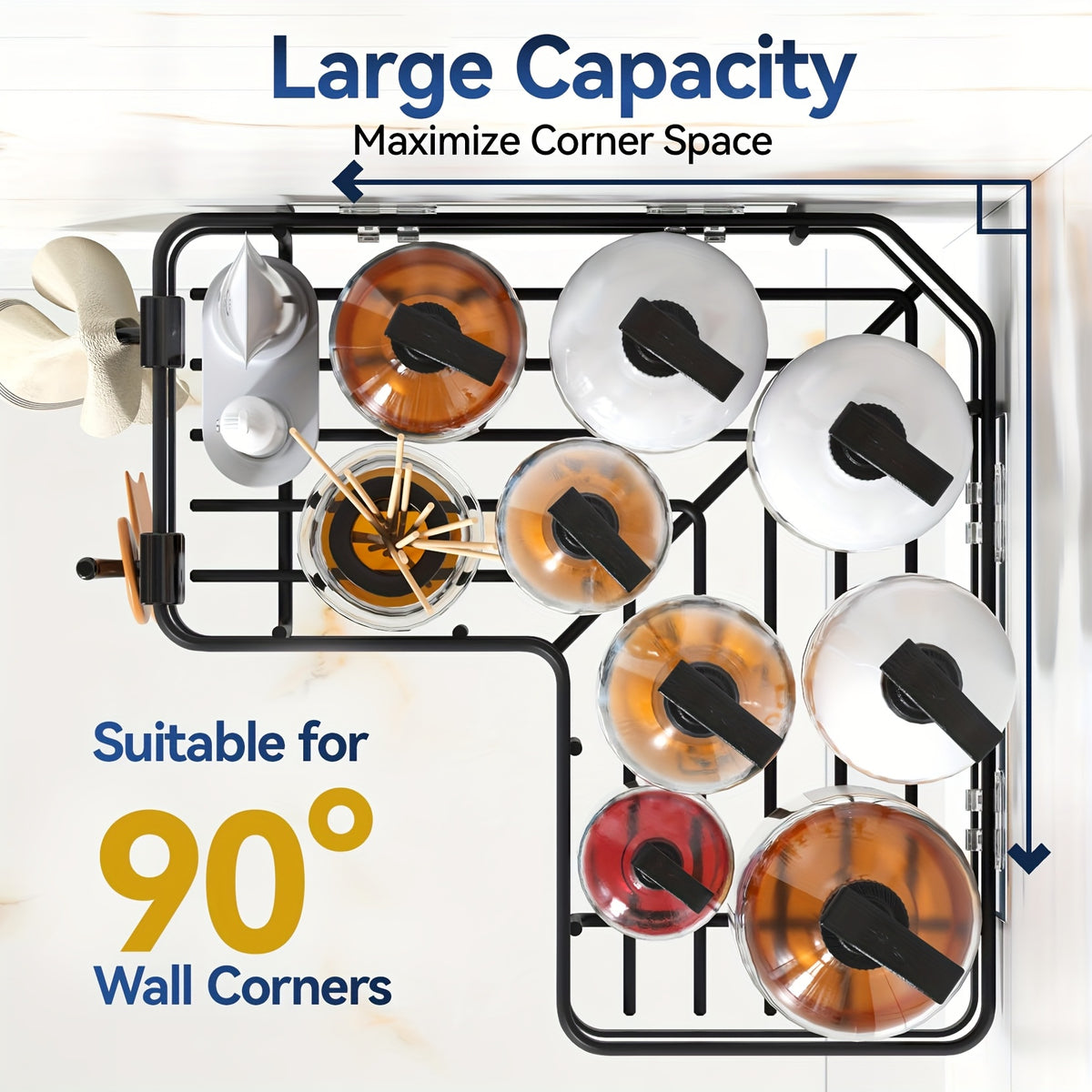 Corner Shower Caddy, 5-Pack Shower Organizer Corner With Soap Holder And 4 Removable Hooks, Rustproof Corner Shower Shelves, No Drilling Shower Shelf For Inside Shower, Random Color Properties To Choose, Shower Caddies