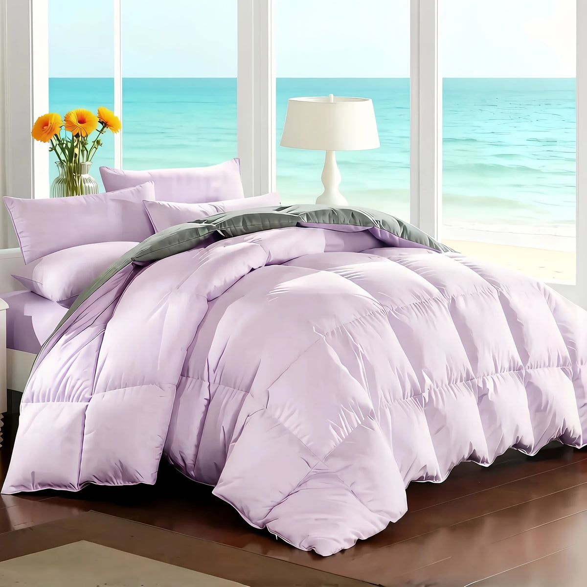 Cosybay 7 Piece Luxurious Comforter Set Queen/King/Full Size, Bed In A Bag Bedding Includes 1 Comforter, 1 Bed Sheet, 1 Fitted Sheet, 2 Pillowcases, 2 Pillow Shams, Soft Complete Bedding for Home Hotel, Perfect for Halloween Holiday, Birthday