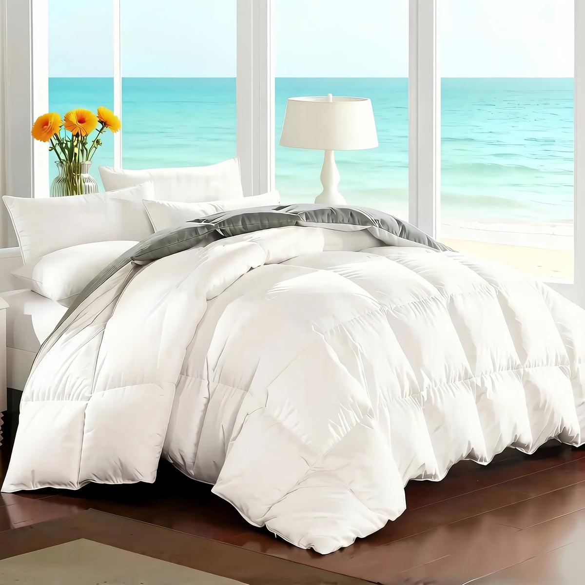 Cosybay 7 Piece Luxurious Comforter Set Queen/King/Full Size, Bed In A Bag Bedding Includes 1 Comforter, 1 Bed Sheet, 1 Fitted Sheet, 2 Pillowcases, 2 Pillow Shams, Soft Complete Bedding for Home Hotel, Perfect for Halloween Holiday, Birthday