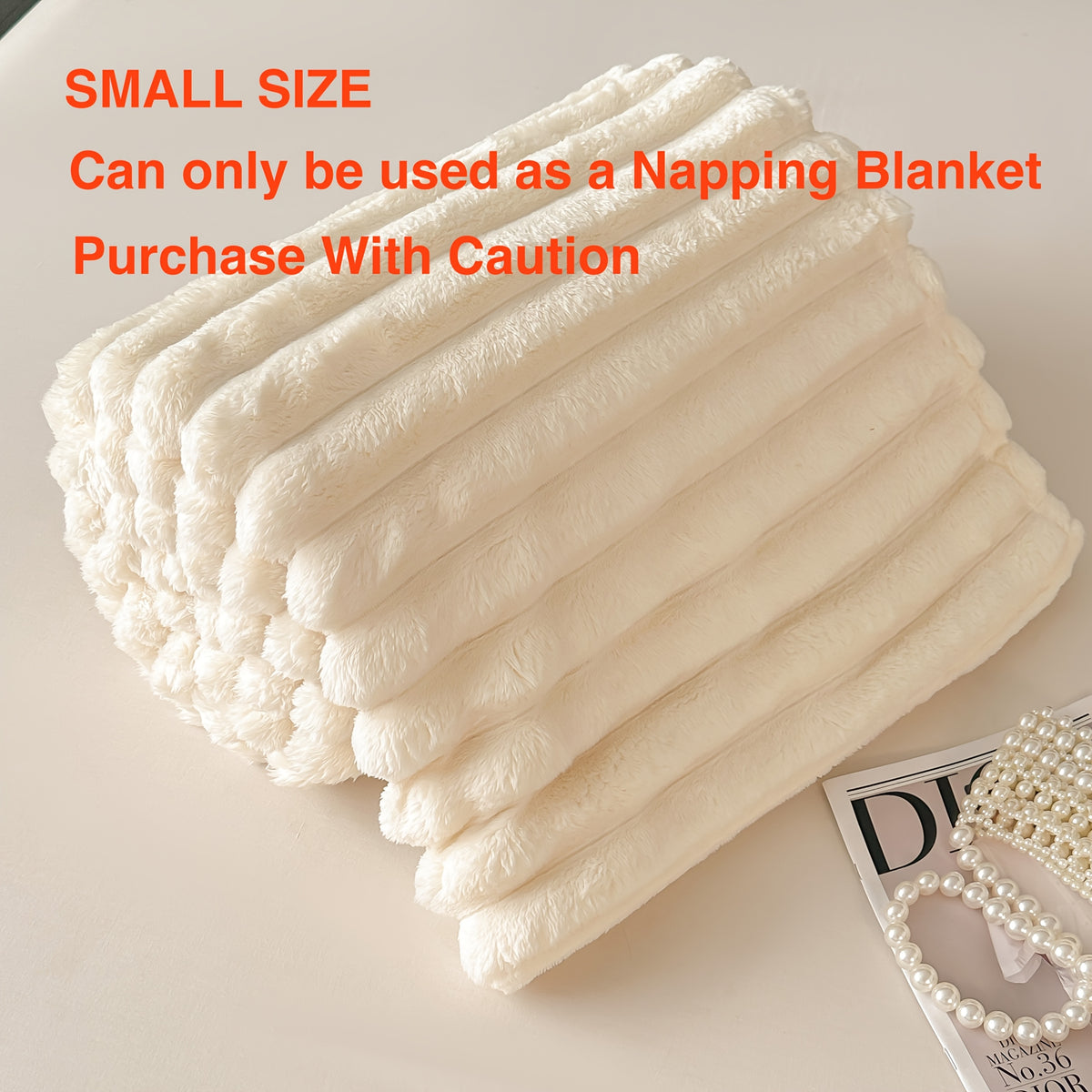 1pc Ultra-Soft 3-D Ribbed Faux Fur Flannel Blanket for Bed, Couch, Sofa, Nap Blanket Air Conditioning Blanket Office Outdoor Camping Blanket for All Seasons, Cozy Throw, High Quality Fleece, All Season Blanket, Gift Ideas for Friends&Family