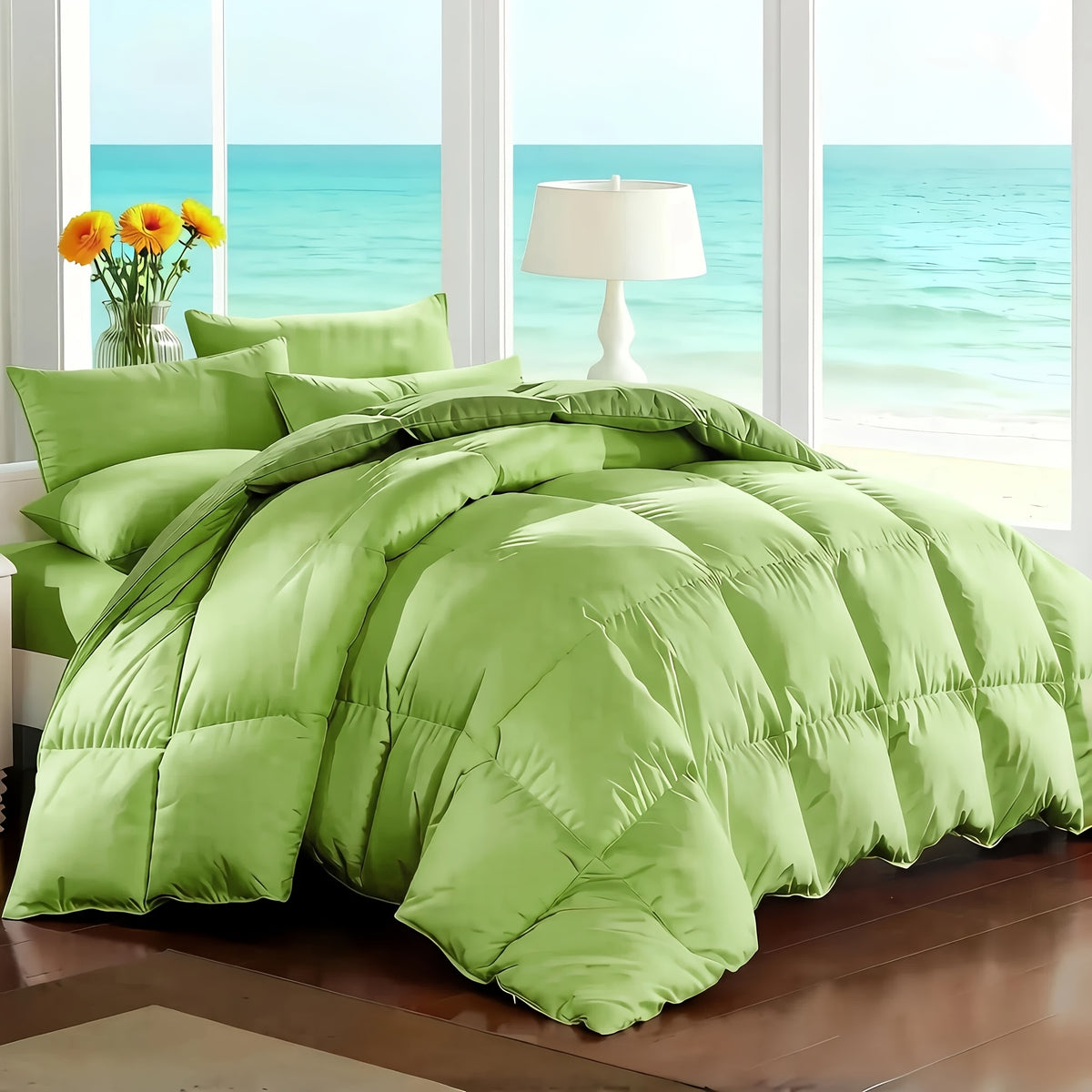 Cosybay 7 Piece Luxurious Comforter Set Queen/King/Full Size, Bed In A Bag Bedding Includes 1 Comforter, 1 Bed Sheet, 1 Fitted Sheet, 2 Pillowcases, 2 Pillow Shams, Soft Complete Bedding for Home Hotel, Perfect for Halloween Holiday, Birthday