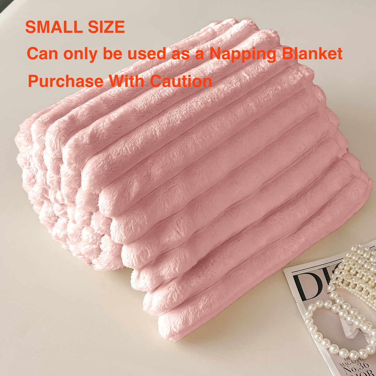 1pc Ultra-Soft 3-D Ribbed Faux Fur Flannel Blanket for Bed, Couch, Sofa, Nap Blanket Air Conditioning Blanket Office Outdoor Camping Blanket for All Seasons, Cozy Throw, High Quality Fleece, All Season Blanket, Gift Ideas for Friends&Family